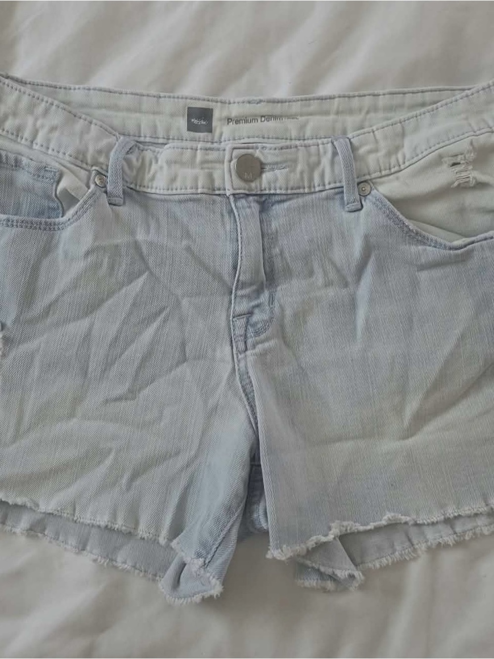 Mossimo Supply Co. Light Blue Distressed Denim Shorts